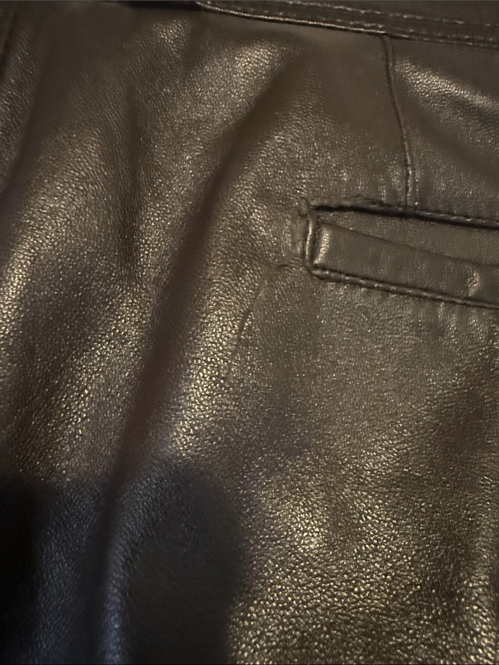 Ermenegildo Zegna Black Leather Relaxed pants - Picture 7 of 9